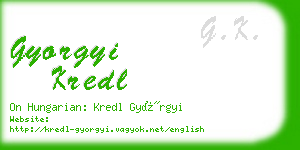 gyorgyi kredl business card